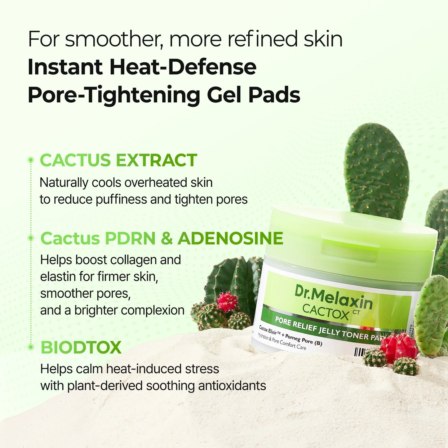 Dr.Melaxin Cactox Pore Relief Jelly Toner Pad — pore care pads