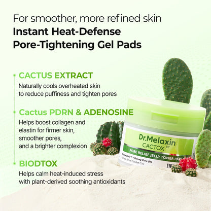 Dr.Melaxin Cactox Pore Relief Jelly Toner Pad — pore care pads