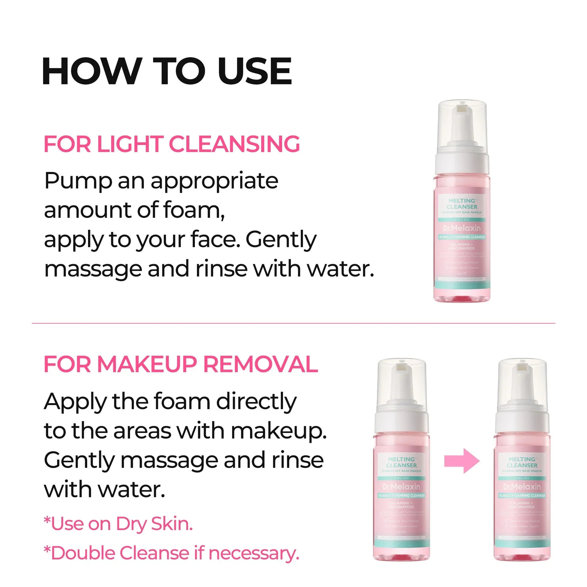 Dr.Melaxin Melting Cleanser Bubble Foam — melts away impurities