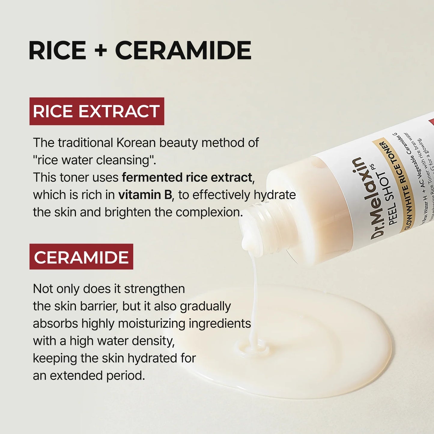 Dr.Melaxin Peel Shot Glow White Rice Toner — white rice extract