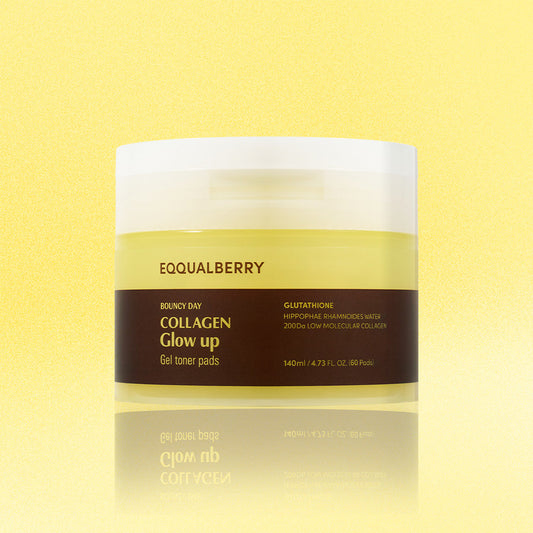 EQQUALBERRY Collagen Glow Up Gel Toner Pads 60ea