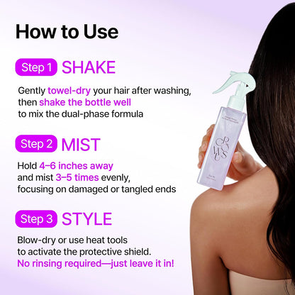 GROWUS Damage Therapy No-Wash Treatment EX — how to use: apply to damp hair, no rinse needed
