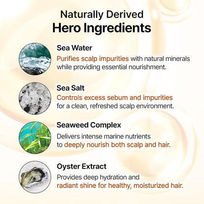 GROWUS Sea Salt Therapy Shampoo — formulated with mineral-rich sea salt