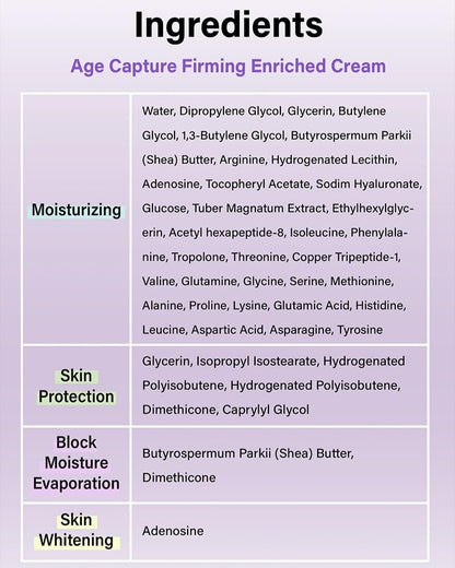 I'm Sorry For My Skin AGE Capture Firming Enriched Cream — plumps and firms over time