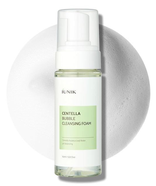 iUNIK Centella Bubble Cleansing Foam – gentle foaming cleanser