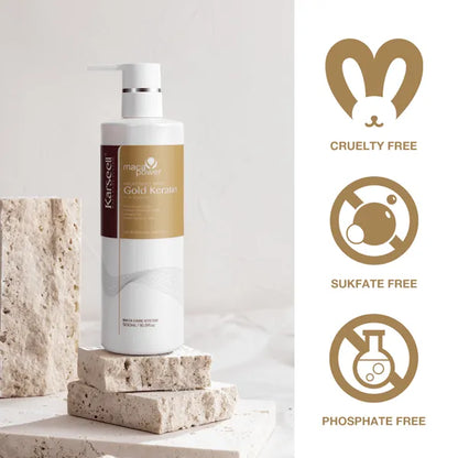 Smooths and softens rough, dry hair