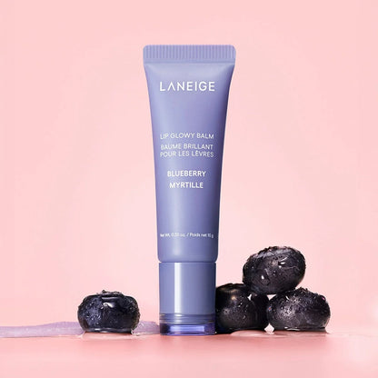 LANEIGE Lip Glowy Balm Blueberry — glowy balm texture