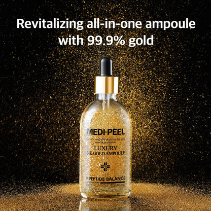 MEDI-PEEL Luxury 24K Gold Ampoule — 24K gold boosts a luxurious, radiant glow