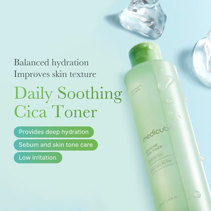 Lightweight soothing toner with exosome cica, tea tree leaf water and niacinamide