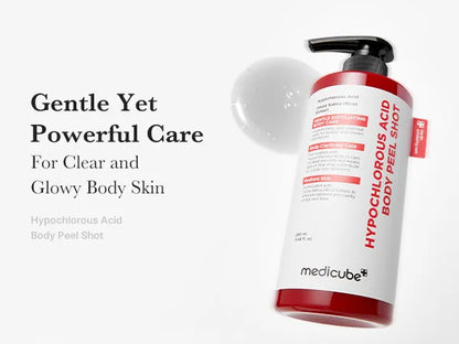Medicube Hypochlorous Acid Body Peel Shot for body exfoliation and clearer-looking skin
