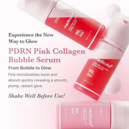PDRN Pink Collagen Bubble Serum lightweight bubbling serum for daily use