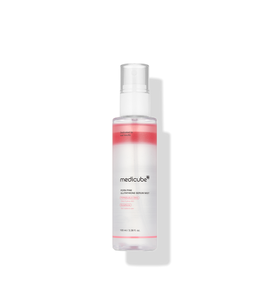 Medicube PDRN Pink Glutathione Serum Mist 100ml, a spray-on PDRN ampoule mist for volume and glow