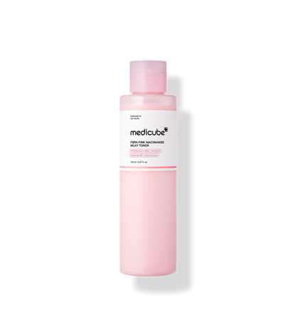 Medicube PDRN Pink Niacinamide Milky Toner 150ml, a milky hydrating toner essence for a bright, dewy complexion