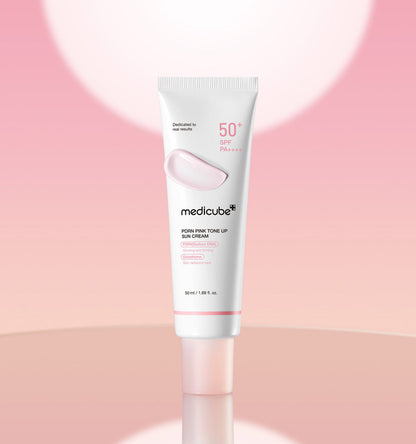 Daily tone-correcting sun cream for radiant, natural-looking skin