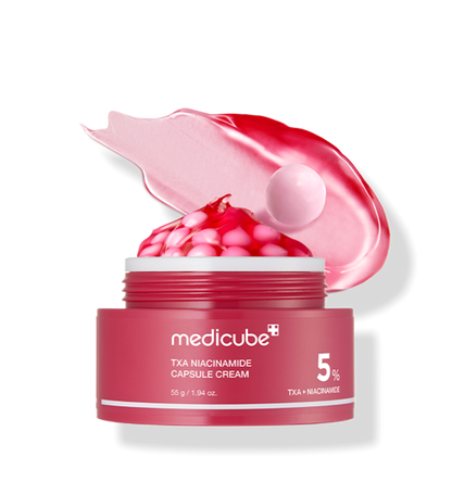 Medicube TXA Niacinamide Capsule Cream, a brightening dual-texture cream for dark spots and uneven tone
