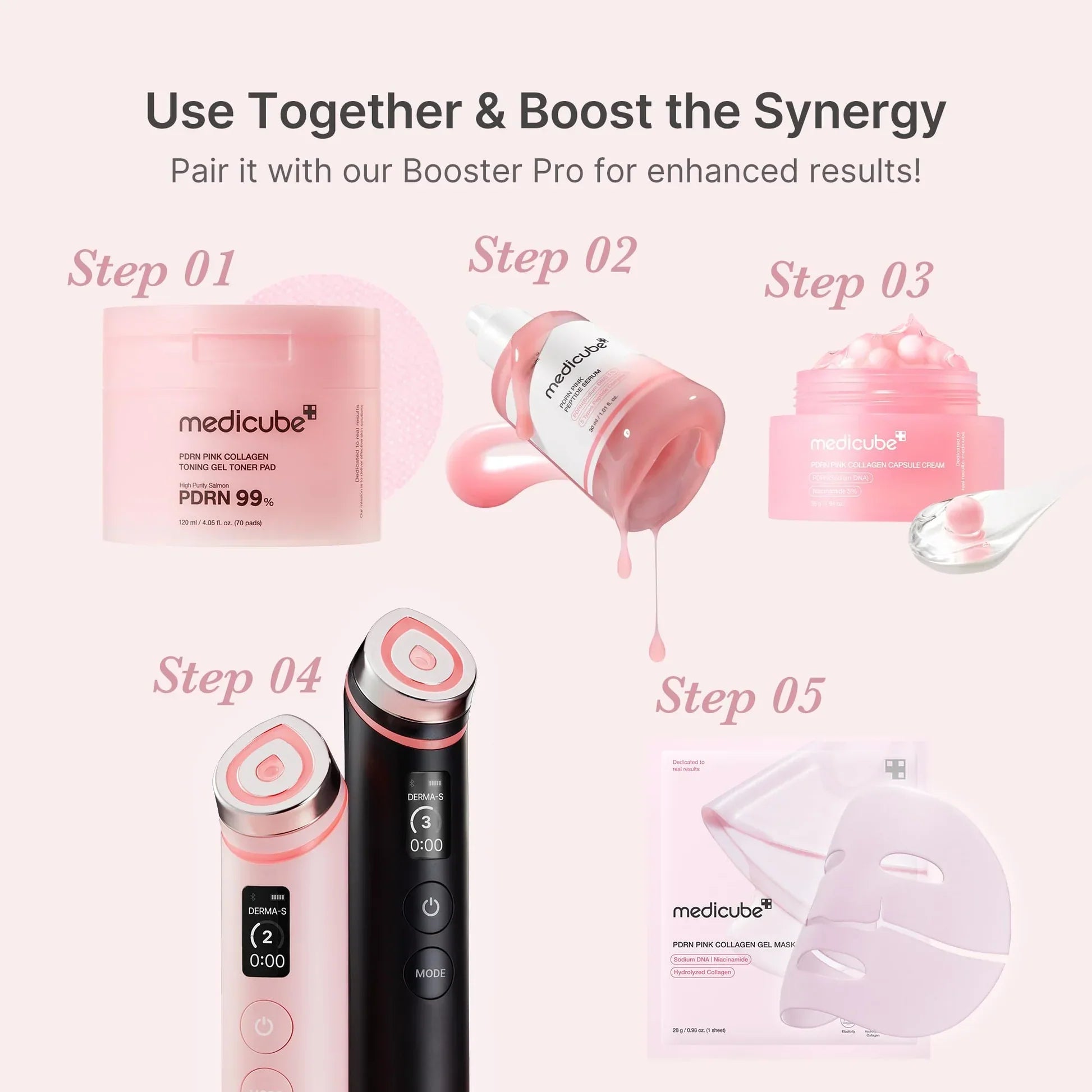 Ultra Light PDRN Pink Peptide Serum with PDRN and peptides for elasticity