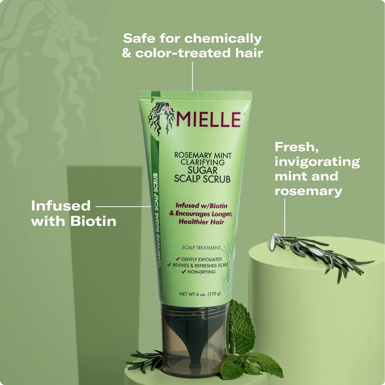 Mielle Rosemary Mint Clarifying Sugar Scalp Scrub — sugar scrub texture