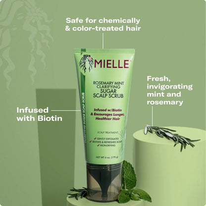 Mielle Rosemary Mint Clarifying Sugar Scalp Scrub — sugar scrub texture