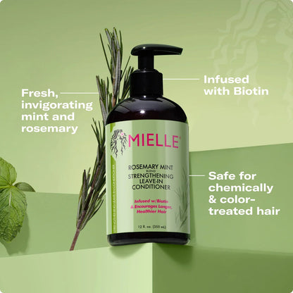 Mielle Rosemary Mint Strengthening Leave-In Conditioner — application