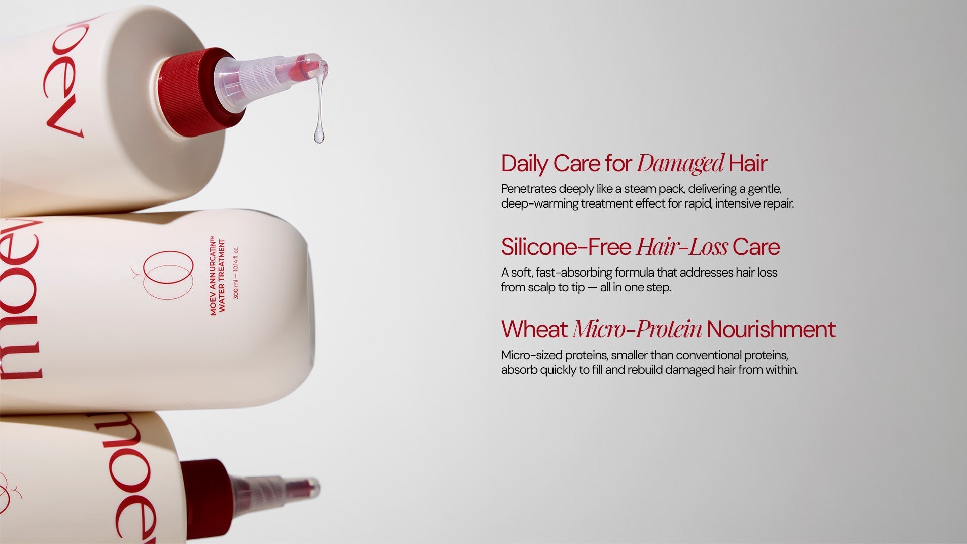 Moev Annurcatin Water Treatment benefits for damaged hair