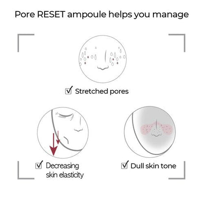 Numbuzin No.3 Pore Reset Ampoule Shot — helps refine and reset the look of pores
