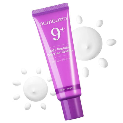 Numbuzin No.9 NAD+ Peptides Dewy Sun Essence packaging
