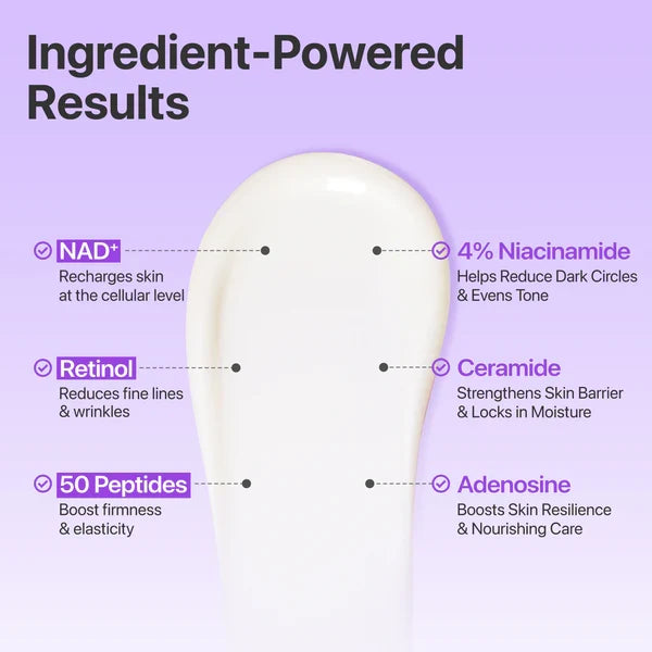 Numbuzin No.9 NAD Retinol Volumetox Eye Cream — NAD complex firms and revitalizes the eye area