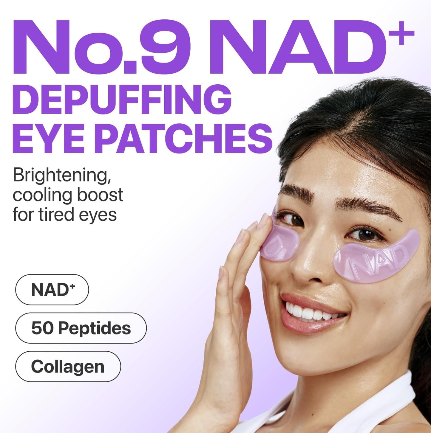 Numbuzin No.9 NMN+ Collagen Under Eye Patches — firm and revitalize the under-eye area