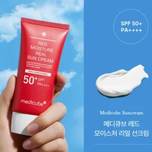 Medicube Red Moisture Real Sun Cream - 50ml - product benefit image 2