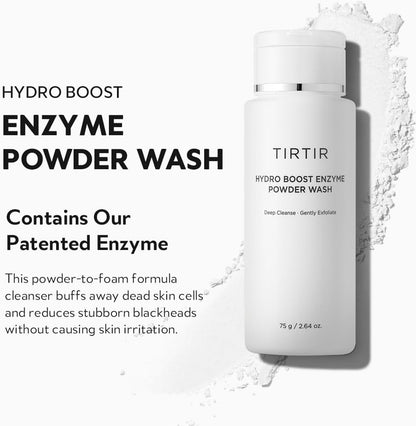 TIRTIR Hydro Boost Enzyme Cleansing Powder Wash — gentle daily enzyme exfoliation