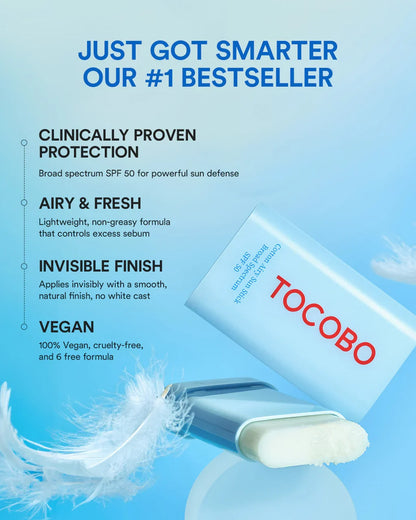 TOCOBO Cotton Soft Sun Stick — broad-spectrum UVA UVB