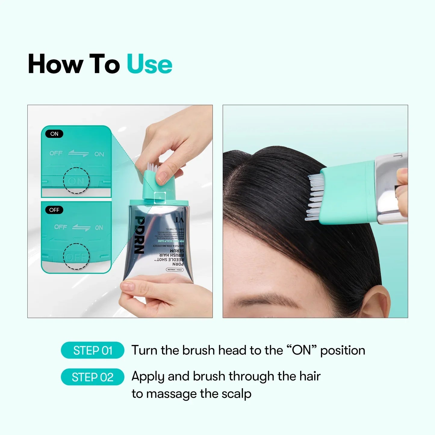 VT Cosmetics PDRN Reedle Shot Brush Hair Serum — healthy scalp hair