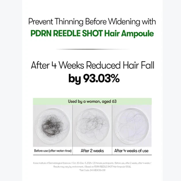 VT Cosmetics PDRN Reedle Shot Hair Ampoule 100 dL — application