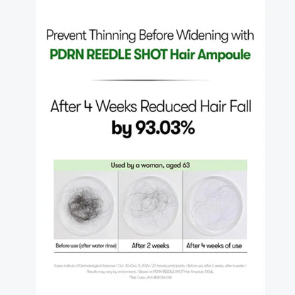 VT Cosmetics PDRN Reedle Shot Hair Ampoule 100 dL — application