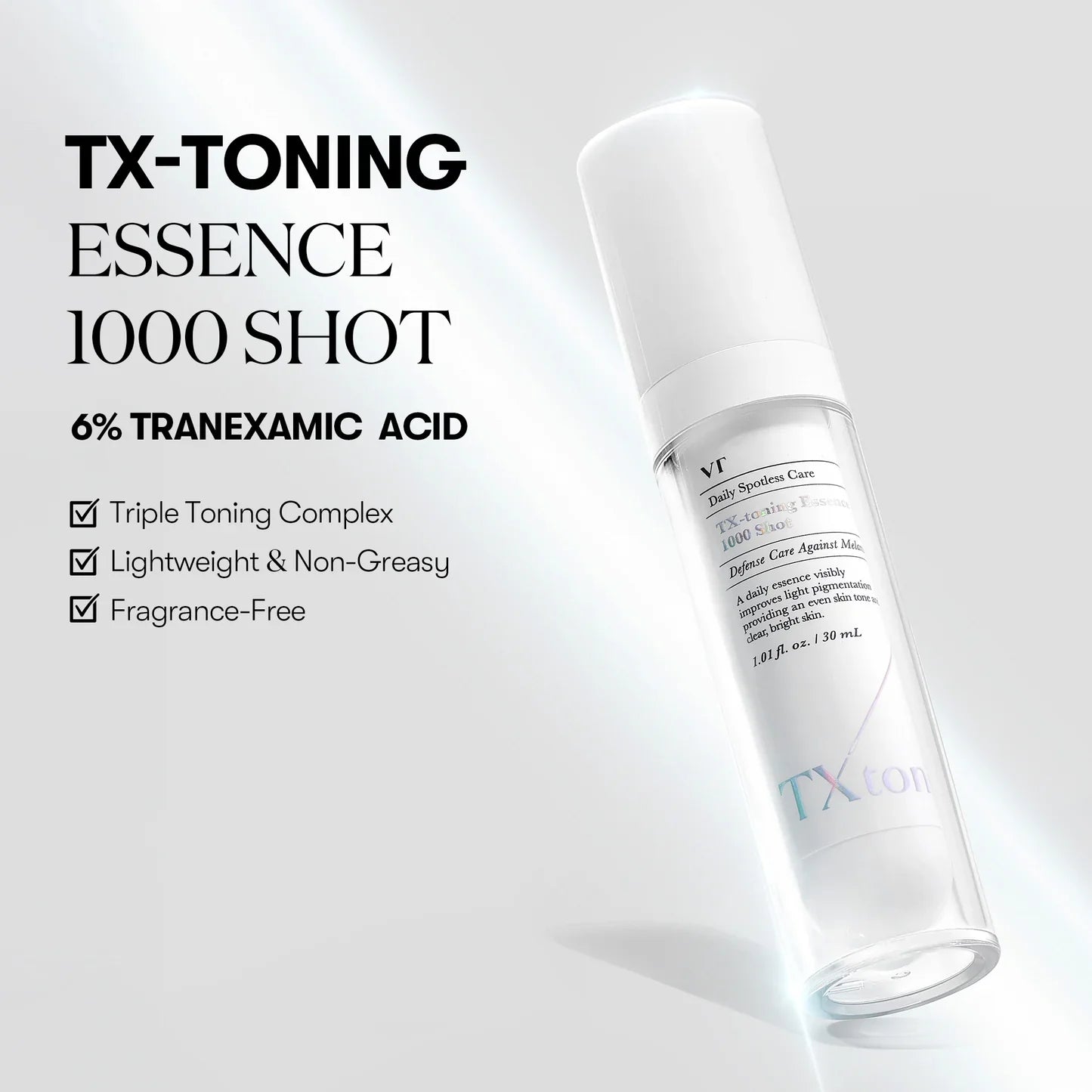VT Cosmetics TX Toning Essence 1000 Shot — tranexamic complex